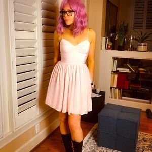 Silk perfectly pink designer dress.